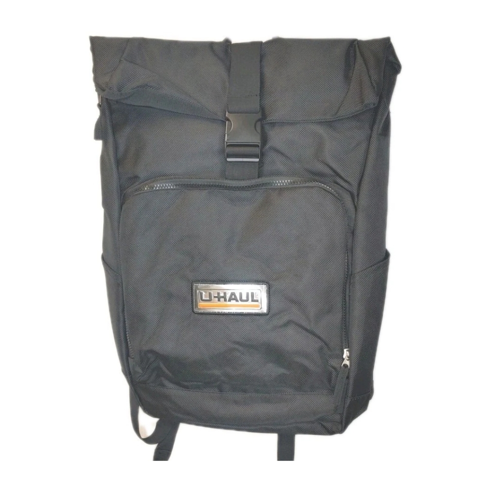Uhaul Heavy Duty Utility Backpack Black Nylon School 17" Laptop Travel Bag Nerd